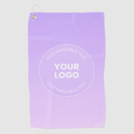 Uw Logo | Subtiele lavendel ombre gradiënt Golfhanddoek
