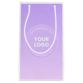 Uw Logo | Subtiele Lavendel Ombre Gradiënt Klein Cadeauzakje
