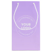 Uw Logo | Subtiele Lavendel Ombre Gradiënt Klein Cadeauzakje (Achterkant)