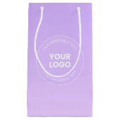 Uw Logo | Subtiele Lavendel Ombre Gradiënt Klein Cadeauzakje (Voorkant)