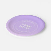 Uw Logo | Subtiele lavendel ombre gradiënt Papieren Bordje (Gekanteld)