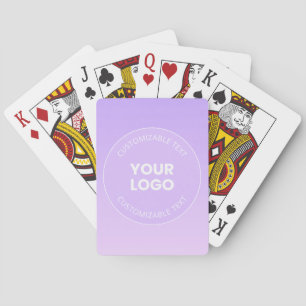 Uw Logo   Subtiele lavendel ombre gradiënt Pokerkaarten