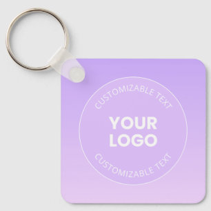 Uw Logo   Subtiele lavendel ombre gradiënt Sleutelhanger