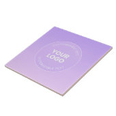 Uw Logo | Subtiele lavendel ombre gradiënt Tegeltje (Zijkant)