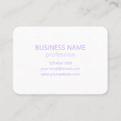 Uw Logo | Subtiele lavendel ombre gradiënt Visitekaartje (Achterkant)
