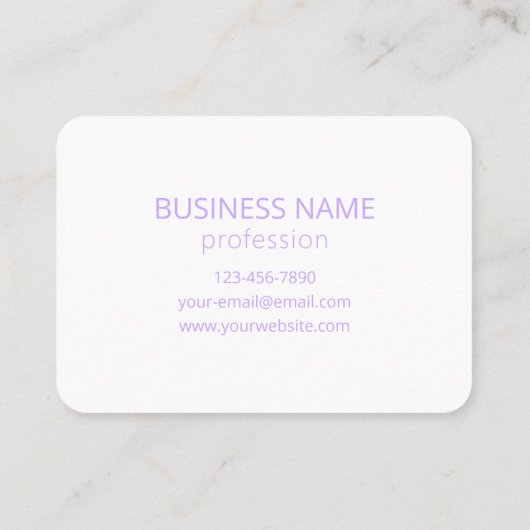 Uw Logo | Subtiele lavendel ombre gradiënt Visitekaartje (Achterkant)