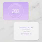 Uw Logo | Subtiele lavendel ombre gradiënt Visitekaartje (Voorkant / Achterkant)