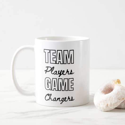 Uw Logo Team Speler Inspirerend Corporate Gift Koffiemok (Met donut)