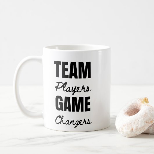 Uw Logo Team Speler Inspirerend Zakelijk Cadeau Koffiemok (Met donut)