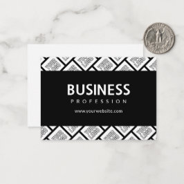 Uw logo-tegelpatroon & bewerkbare bedrijfsnaam  notitiekaartje