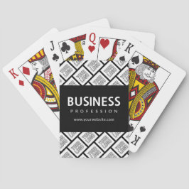 Uw logo-tegelpatroon & bewerkbare bedrijfsnaam  pokerkaarten