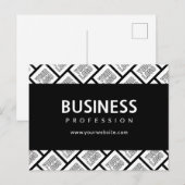 Uw Logo-tegelpatroon en bewerkbare bedrijfsnaam Briefkaart (Voorkant / Achterkant)