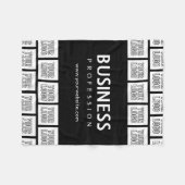 Uw Logo-tegelpatroon en bewerkbare bedrijfsnaam Fleece Deken (Voorkant (Horizontaal))