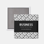 Uw Logo-tegelpatroon en bewerkbare bedrijfsnaam Magneet (Voorkant / Achterkant)