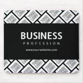 Uw Logo-tegelpatroon en bewerkbare bedrijfsnaam Muismat (Voorkant)