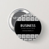 Uw Logo-tegelpatroon en bewerkbare bedrijfsnaam Ronde Button 5,7 Cm (Voorkant /achterkant)