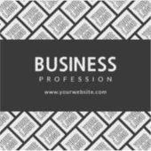 Uw Logo-tegelpatroon en bewerkbare bedrijfsnaam Sticker (Voorkant)