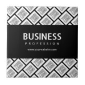 Uw Logo-tegelpatroon en bewerkbare bedrijfsnaam Tegeltje (Voorkant)