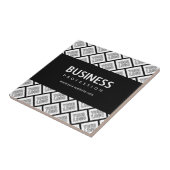 Uw Logo-tegelpatroon en bewerkbare bedrijfsnaam Tegeltje (Zijkant)