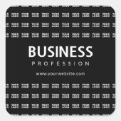 Uw Logo-tegelpatroon en bewerkbare bedrijfsnaam Vierkante Sticker (Voorkant)