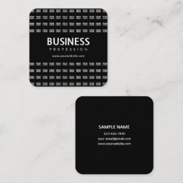 Uw Logo-tegelpatroon en bewerkbare bedrijfsnaam Vierkante Visitekaartje