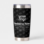 Uw Logo tegelpatroon Zwart & Wit Geïsoleerde Drinkbeker (Achterkant)