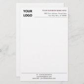 Uw Logo-tekst Business Stationery Paper Sjabloon Briefpapier (Voorkant / Achterkant)