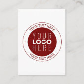 Uw Logo &  tekst | Dieprood/DIY-kleur Informatiekaartje (Voorkant)