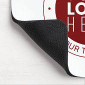 Uw Logo &  tekst | Dieprood/DIY-kleur Muismat (Hoek)