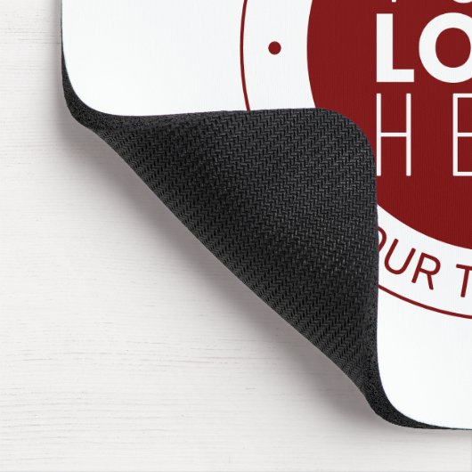 Uw Logo &  tekst | Dieprood/DIY-kleur Muismat (Hoek)