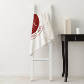 Uw Logo &  tekst | Dieprood/DIY-kleur Sherpa Deken (In situ)