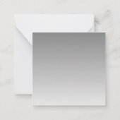 Uw Logo & tekst | Donkergrijs verloop Notitiekaartje (Achterkant)