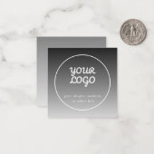 Uw Logo & tekst | Donkergrijs verloop Notitiekaartje (Voorkant / Achterkant in situ)
