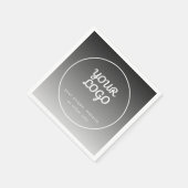 Uw Logo & tekst | Donkergrijs verloop Servet (Hoek)