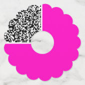 Uw Logo Tekst en QR Code Wijnglas Label Sjabloon (Achterkant)