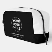 Uw Logo & Tekst Hier l Promotionele Zwart & Wit Toilettasje (Rechterhoek)