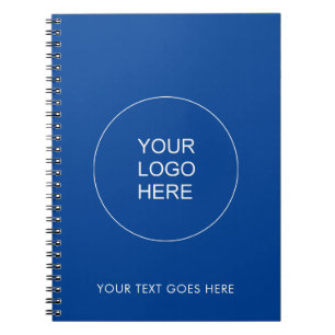 Uw Logo tekst hier Sjabloon Deep Blue Spiral Notitieboek