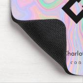 Uw Logo + tekst - Holografische Iridescent Muismat (Hoek)