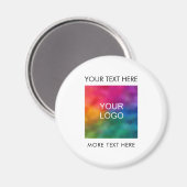 Uw Logo Tekst Medewerker Personeelsbemanningslid N Magneet (Voorkant / Achterkant)