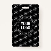 Uw Logo &  tekst met Logo Pattern Badge (Voorkant)