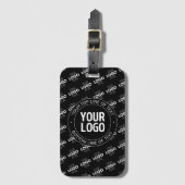Uw Logo & tekst met Logo Pattern Bagagelabel (Voorkant (verticaal))