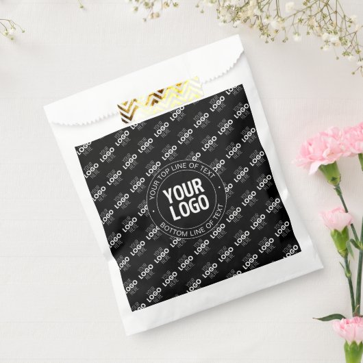 Uw Logo &  tekst met Logo Pattern Bedankzakje (Gezegeld)