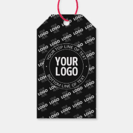 Uw Logo &  tekst met Logo Pattern Cadeaulabel