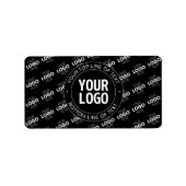 Uw Logo &  tekst met Logo Pattern Etiket (Voorkant)