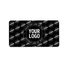 Uw Logo &  tekst met Logo Pattern Etiket