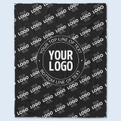 Uw Logo &  tekst met Logo Pattern Fleece Deken