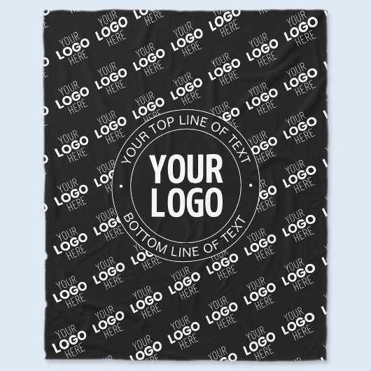 Uw Logo &  tekst met Logo Pattern Fleece Deken