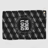 Uw Logo &  tekst met Logo Pattern Golfhanddoek (Horizontaal)