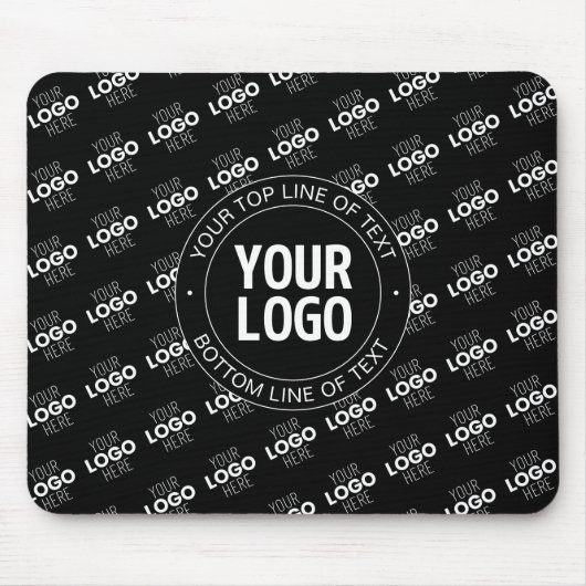 Uw Logo & tekst met Logo Pattern Muismat (Voorkant)