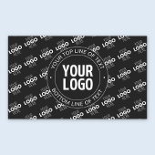 Uw Logo &  tekst met Logo Pattern Rechthoekige Sticker